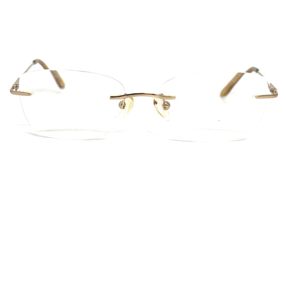 THIERRY MUGLER TM99105 C2 52-17-135 Rimless Gold Eyeglasses Frames H15652